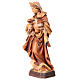 Statue Sainte Edwige bois coloré différentes tonalités de marron s3