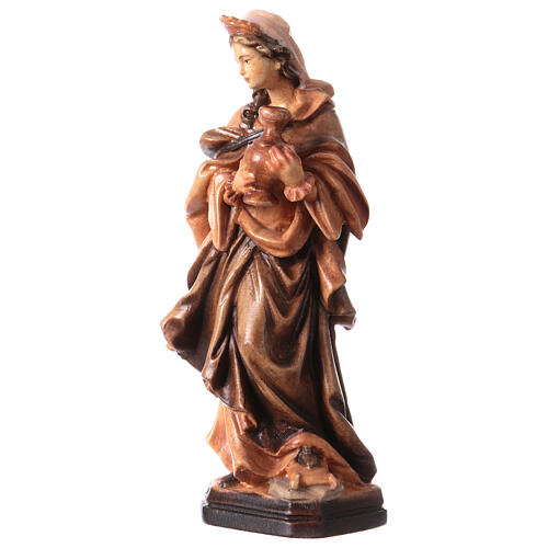 Sainte Madeleine en bois coloré différentes tonalités marron 3