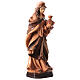 Sainte Madeleine en bois coloré différentes tonalités marron s4