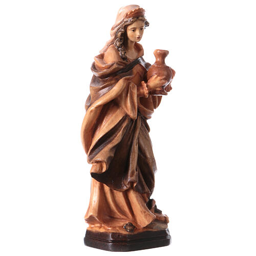 Santa Maddalena in legno colorato tonalità differenti marroni 4