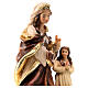 Estatua Santa Ana con niña de madera, acabado con diferentes matices de marrón s2