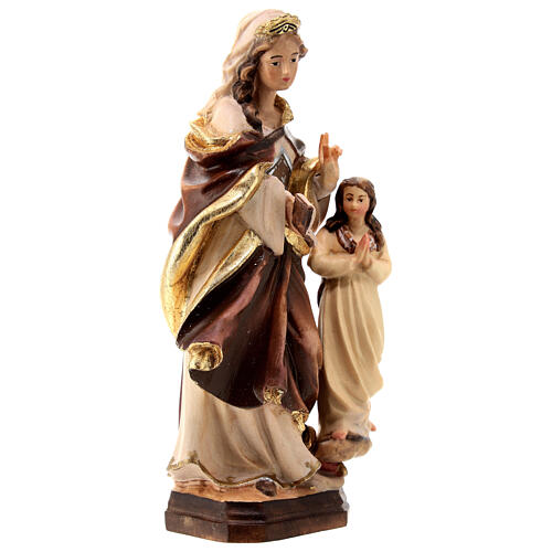 Figurka święta Anna z dzieckiem drewno różne odcienie brązu 4