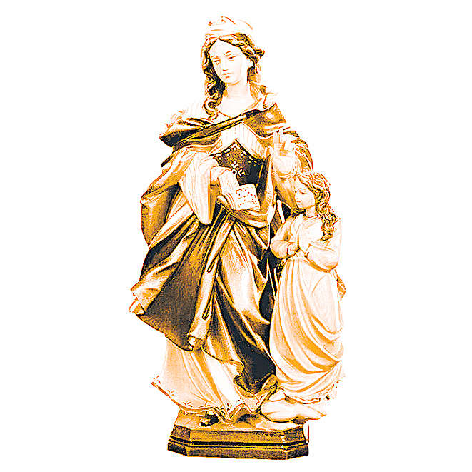 Saint Anne wooden statue in shades of brown online sales on