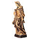 Saint Margaret with cross wooden statue in shades of brown s4