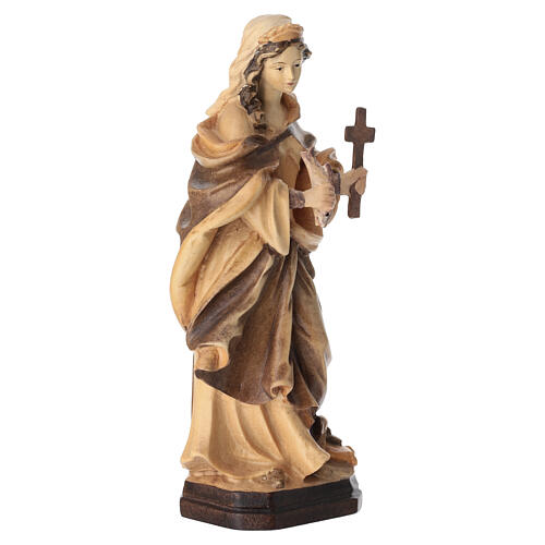 Santa Margarita con cruz de madera, acabado con diferentes matices de marrón 5