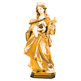 Sainte Marguerite avec croix bois différentes nuances brun