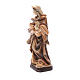 Saint Christina with letter flower and book statue in natural wood s2
