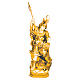 Estatua San Jorge con lanza y dragón de madera, acabado con diferentes matices de marrón s1
