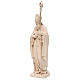 Saint Patrick statue in natural wood s2