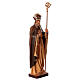 Saint Patrick wooden statue in shades of brown s4
