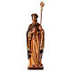Estatua San Patricio de madera, acabado con diferentes matices de marrón s1