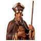 Estatua San Patricio de madera, acabado con diferentes matices de marrón s2