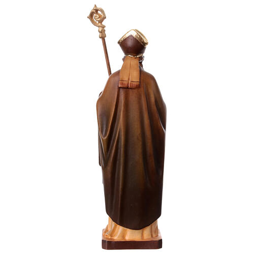 Statue de Saint Patrick en bois nuances de brun 5