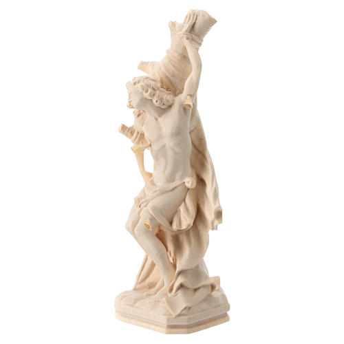 Saint Sebastian statue in natural Val Gardena wood 3