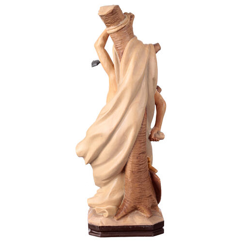Statua San Sebastiano legno Val Gardena tonalità marroni vari 7