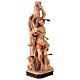 Statua San Sebastiano legno Val Gardena tonalità marroni vari s5