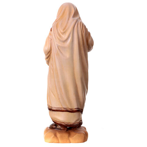 Estatua Madre Teresa de Calcuta de madera, acabado con diferentes matices de marrón 5