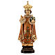 Infant Jesus of Prague wooden statue in shades of brown s1