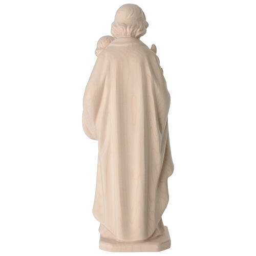 San Giuseppe con Bambino in legno naturale Val Gardena 8
