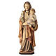 Statua San Giuseppe e Bambino legno vari marroni Val Gardena s1