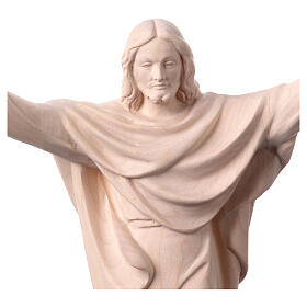 Jesus Christ King statue in natural wood