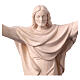 Jesus Christ King statue in natural wood s2