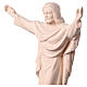 Jesus Christ King statue in natural wood s4