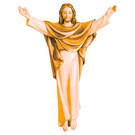 Cristo Re in legno della Val Gardena color marrone