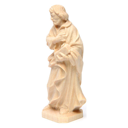 Statue Saint Joseph ouvrier en bois naturel Valgardena 2