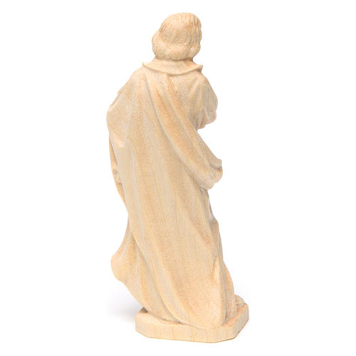 Statua San Giuseppe lavoratore in legno naturale Val Gardena 4