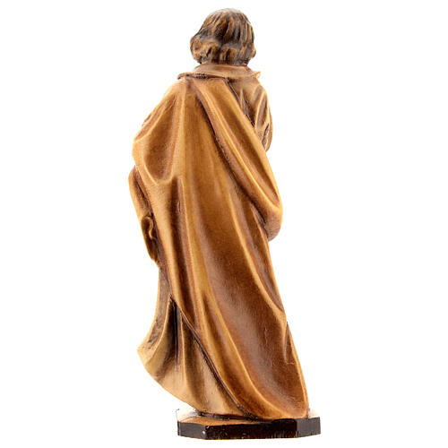 Saint Joseph ouvrier main sur la poitrine bois Valgardena 5