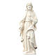 Estatua Sagrado Corazón de Jesús de madera natural de la Val Gardena s1