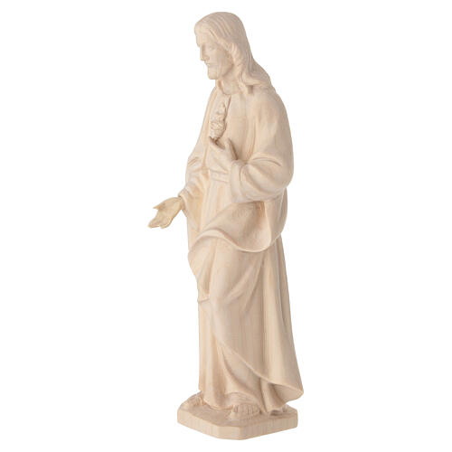 Statue Sacré-Coeur de Jésus bois naturel Valgardena 2