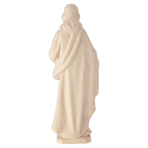 Statue Sacré-Coeur de Jésus bois naturel Valgardena 4