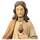 Statue Heiligstes Herz Jesu aus Grödnertal Holz patiniert s2