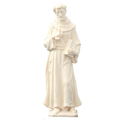Figura święty Franciszek drewno naturalne Val Gardena 1