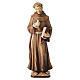 Statue Saint François bois Valgardena nuances brun s1