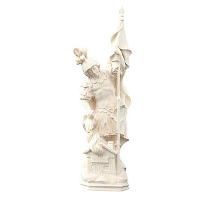Statua di San Floriano in legno naturale Val Gardena