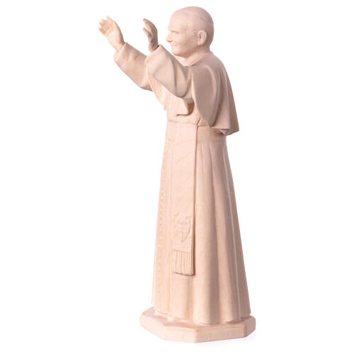 Statue Papst Benedikt 16. Grödnertal Naturholz 3