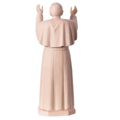 Statue Papst Benedikt 16. Grödnertal Naturholz 7