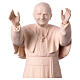 Statue Papst Benedikt 16. Grödnertal Naturholz s2