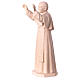 Statue Papst Benedikt 16. Grödnertal Naturholz s3