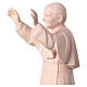 Pape Jean-Paul II en bois naturel Valgardena s4