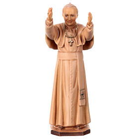 Statue Papst Benedikt 16. Grödnertal Holz