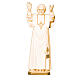 Statue Pope Benedict XVI Val Gardena wood, brown shades s1