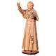 Statue Jean Paul II bois Valgardena nuances brun s2