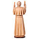 Statue Jean Paul II bois Valgardena nuances brun s4