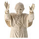 Papa Benedetto XVI in legno naturale della Val Gardena s2