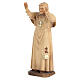 Estatua Papa Benedicto XVI de madera de la Val Gardena, acabado con diferentes matices de marrón s2
