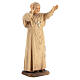 Estatua Papa Benedicto XVI de madera de la Val Gardena, acabado con diferentes matices de marrón s3